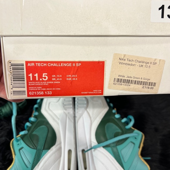 NIKE AIR TECH CHALLENGE II | Wimbledon (2014) | Size 11.5M | EUC